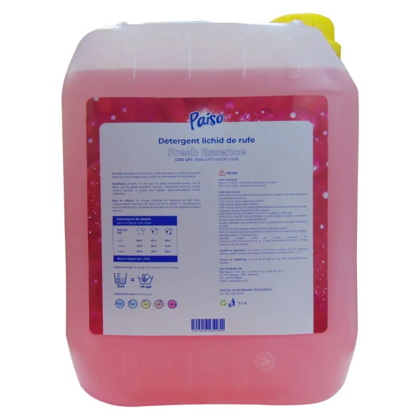 detergent lichid de rufe paiso fresh essence 5 litri cu 166 de spalari-1