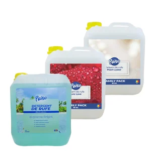 promotie detergent lichid paiso 1x detergent si 2 balsam-uri de rufe
